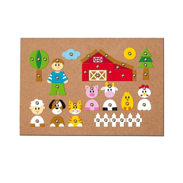 Parafatábla állatfigurákkal játékszett - Woodyland