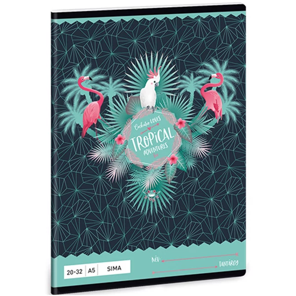 Pink Flamingo 32 lapos sima füzet 20-32 A/5