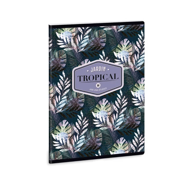 Ars Una: Floral Palm Leaf négyzethálós füzet A/5 40lapos