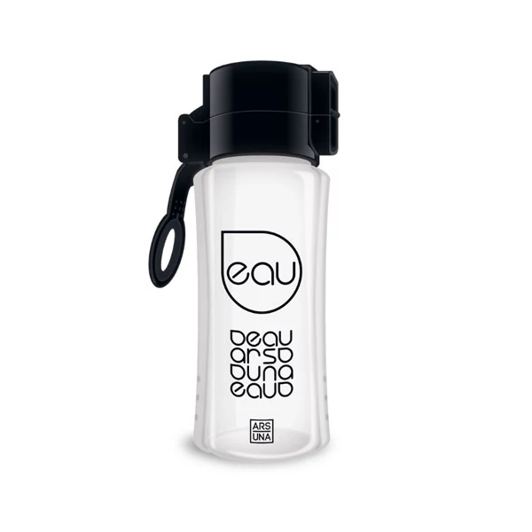 Fekete átlátszó kulacs 450ml