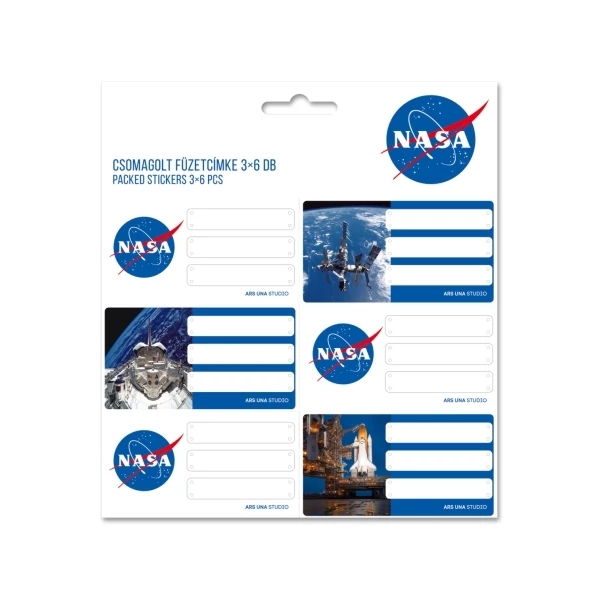 Ars Una: NASA csomagolt füzetcímke 3x6db