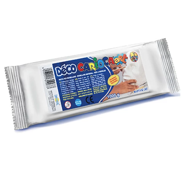 Modellező agyag fehér színben 1000g - Carioca