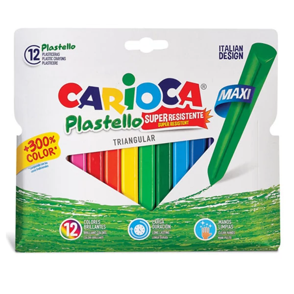 Háromszög Jumbo színes rajzkréta szett 12db - Carioca