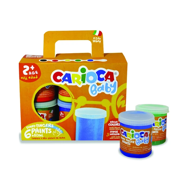 Baby lemosható ujjfesték 6db-os szett - Carioca