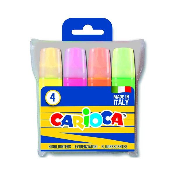 Színes fluoreszkáló szövegkiemelő szett 4db-os - Carioca
