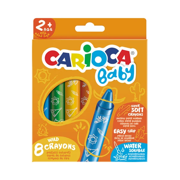 Lemosható extra puha Baby zsírkréta szett 8db - Carioca