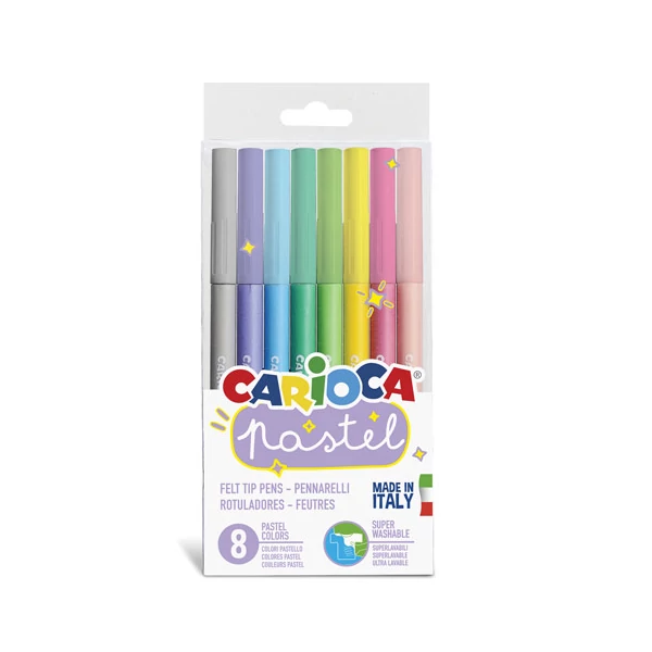 Pasztell színű filctoll szett 8 db-os - Carioca
