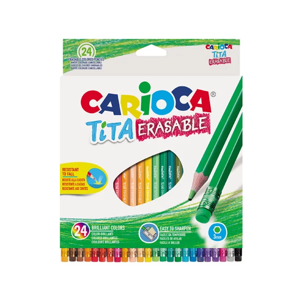 Tita színes ceruza 24db-os szett radírvéggel - Carioca
