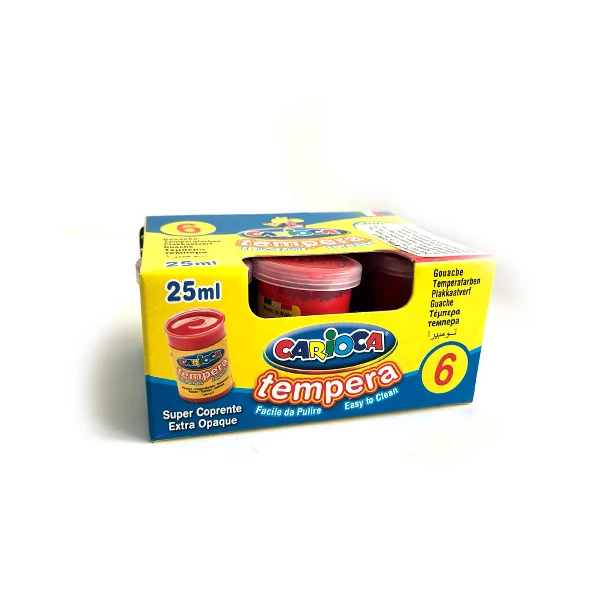 Piros tempera tégelyben 6x35 gr - Carioca
