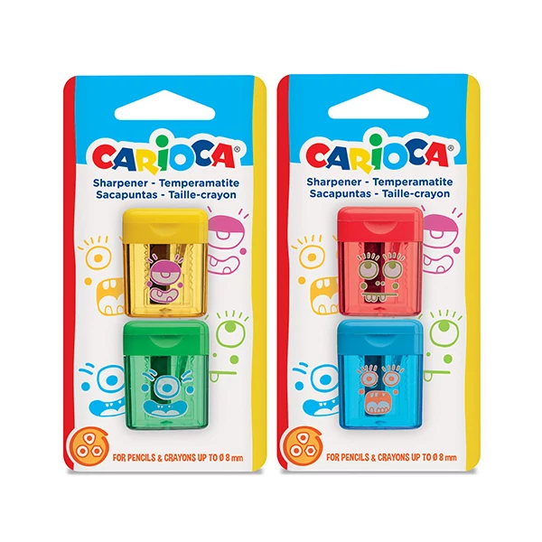 Monster műanyag tartályos hegyező 2db-os szett - Carioca