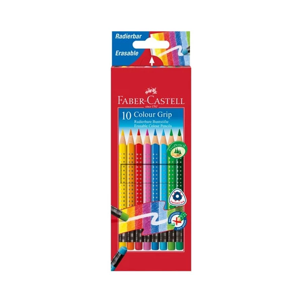 Színes ceruza 10db-os szett radírvéggel - Faber-Castell