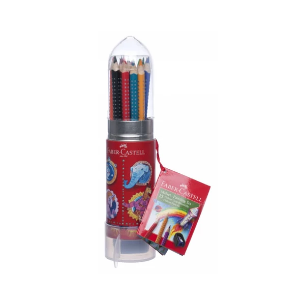 Faber-Castell: Rakéta színes ceruza 15db-os szett hegyezővel
