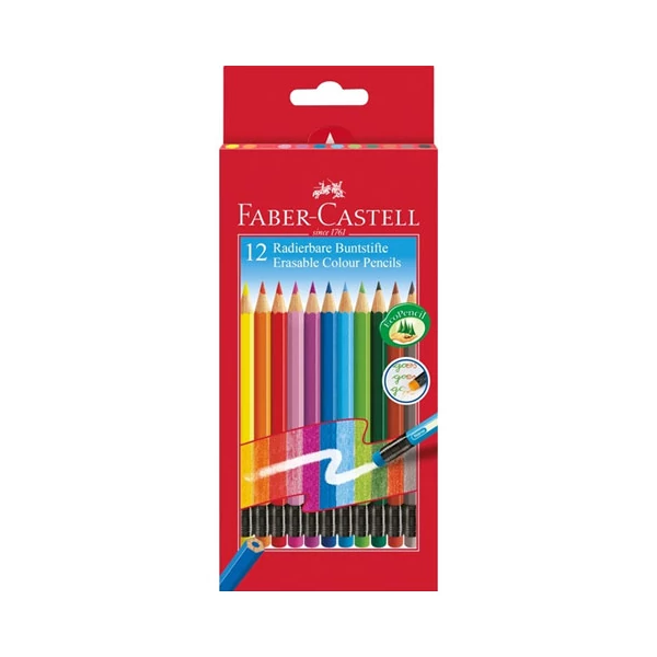 Faber-Castell: Színesceruza szett radírvéggel 12db
