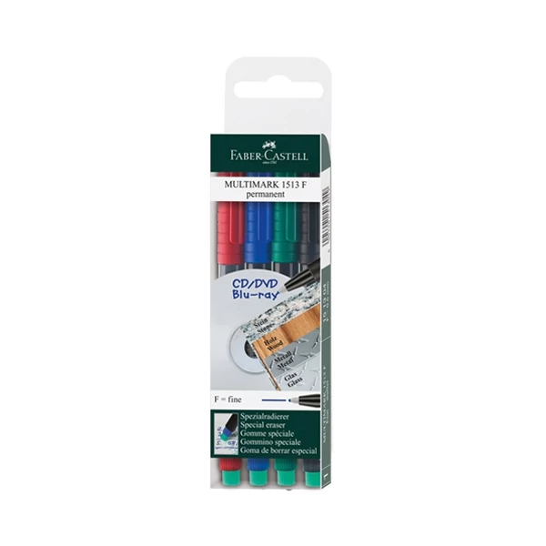 Faber-Castell: Multimark alkoholos filctoll szett 0,6mm 4db
