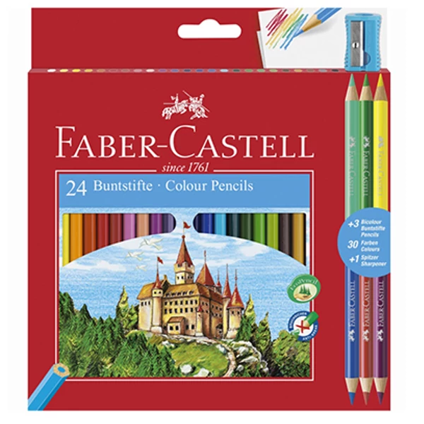 Faber-Castell: Színesceruza készlet 24+3 db