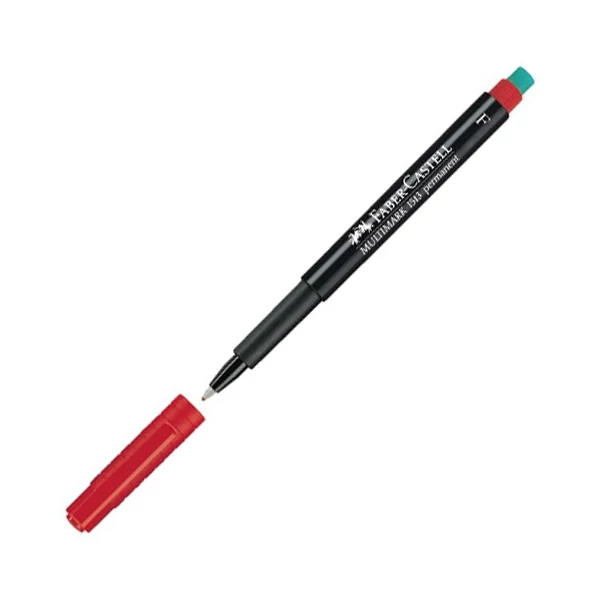 Faber-Castell: Multimark alkoholos filc F 0,6mm-es piros