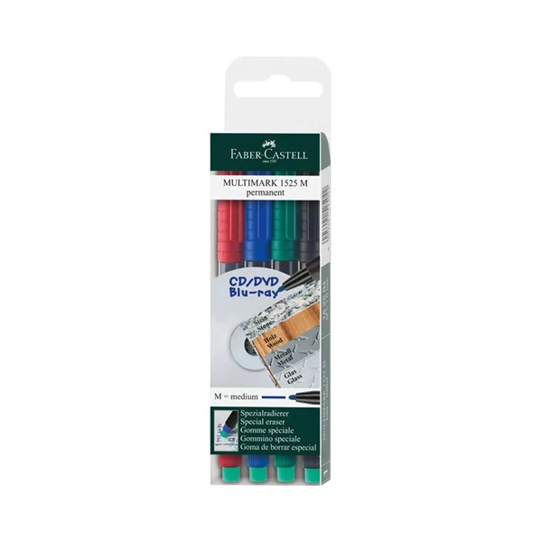 Faber-Castell: Multimark alkoholos filc M 1mm-es 4db-os készlet