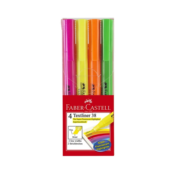 Faber-Castell: Textliner 38 szövegkiemelő készlet 4db-os