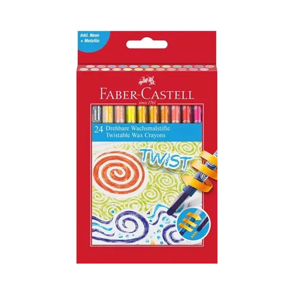 Faber-Castell: Twist zsírkréta szett 24db-os