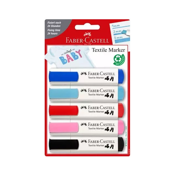 Faber-Castell: Pasztell színű textilfilc szett 5db-os