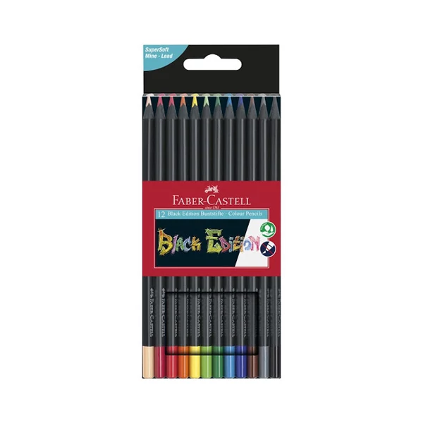 Faber-Castell: Black Edition színes ceruza szett 12db-os