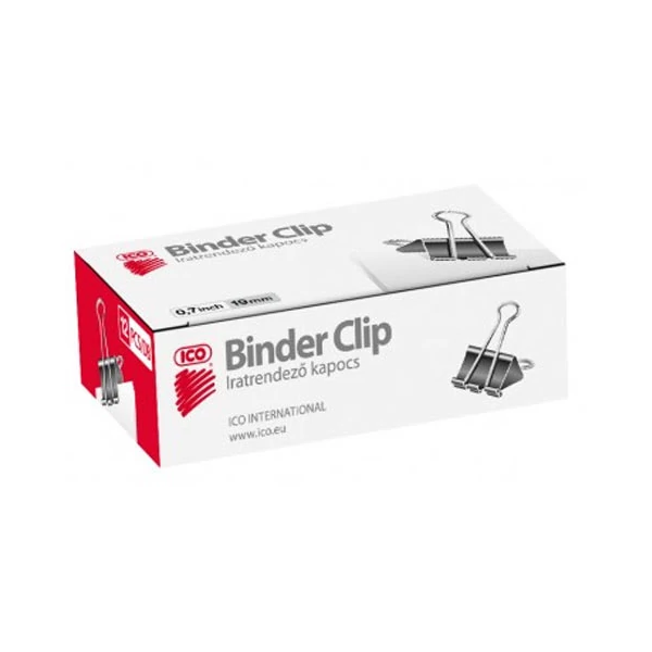 ICO: Binder csipesz 19mm 12db-os doboz