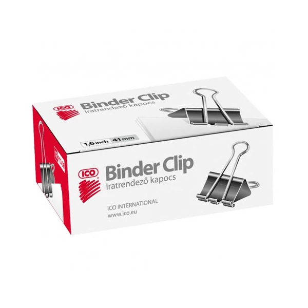 ICO: Binder csipesz 41mm 12db-os doboz