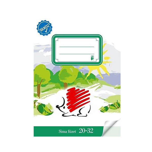 ICO: SÜNI sulikész bekötött sima füzet A/5 20-32