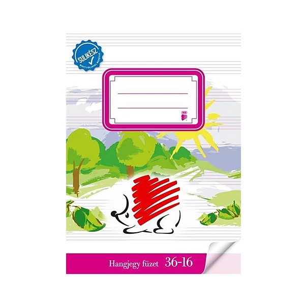 ICO: SÜNI sulikész bekötött hangjegy füzet A/5 36-16