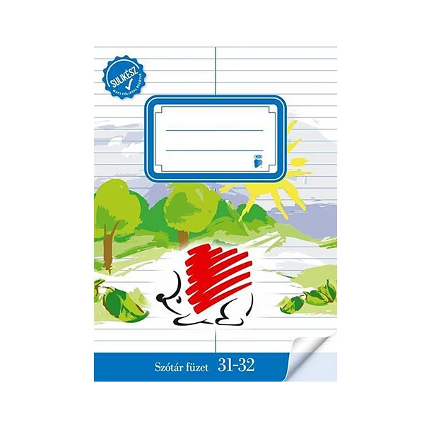 ICO: SÜNI sulikész bekötött szótár füzet A/5 31-32