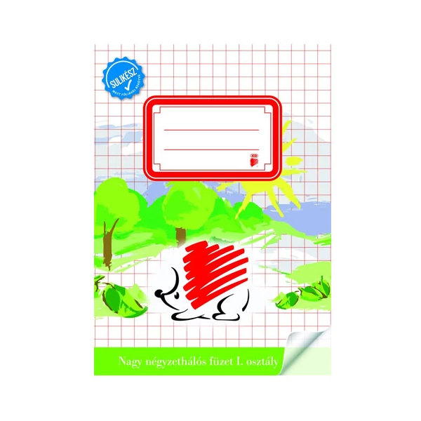 ICO: Süni sulikész bekötött nagy négyzethálós füzet A/5 1.osztályos