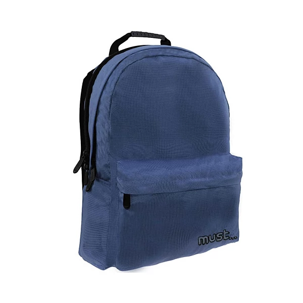 MUST Monochrome Ripstop kék iskolatáska hátizsák