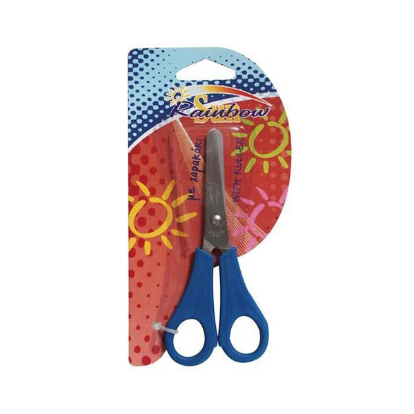 Lekerekített hegyű olló vonalzós vágófelülettel