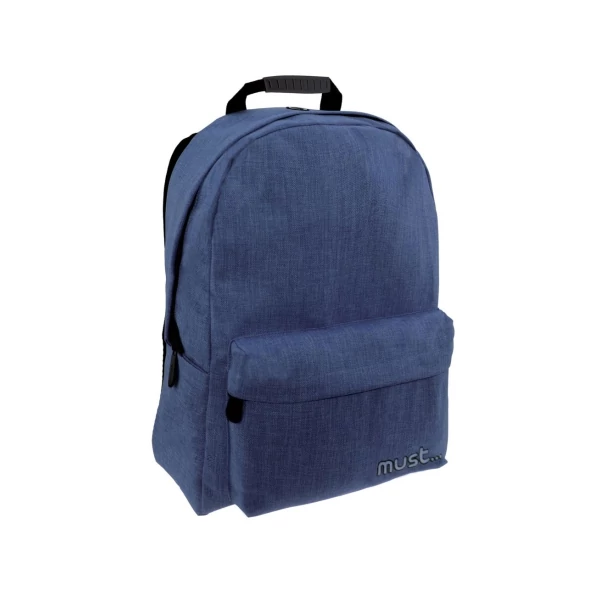 Must Jean sötétkék iskolatáska hátizsák 42x32x17cm