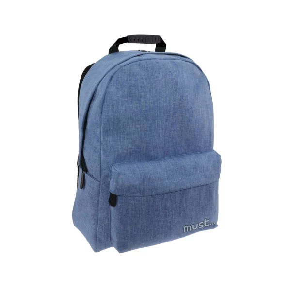 Must Jean kék iskolatáska hátizsák 42x32x17cm