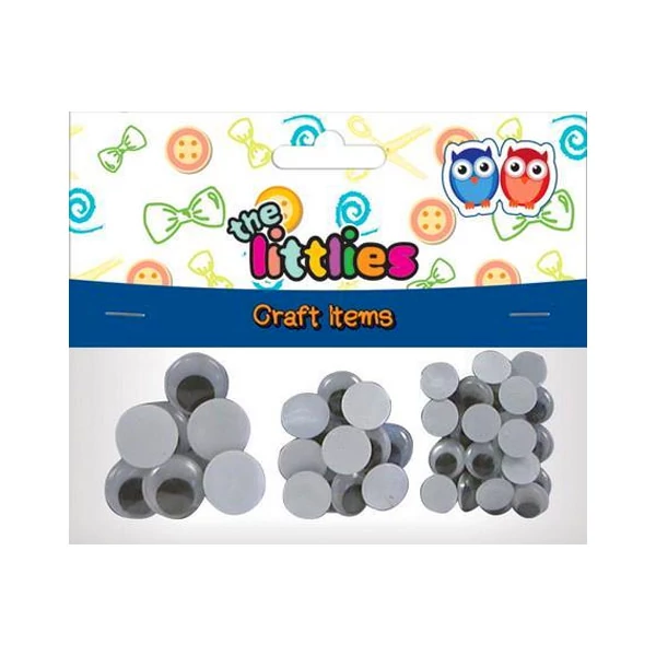 Műanyag szemek 3 méretben 48db