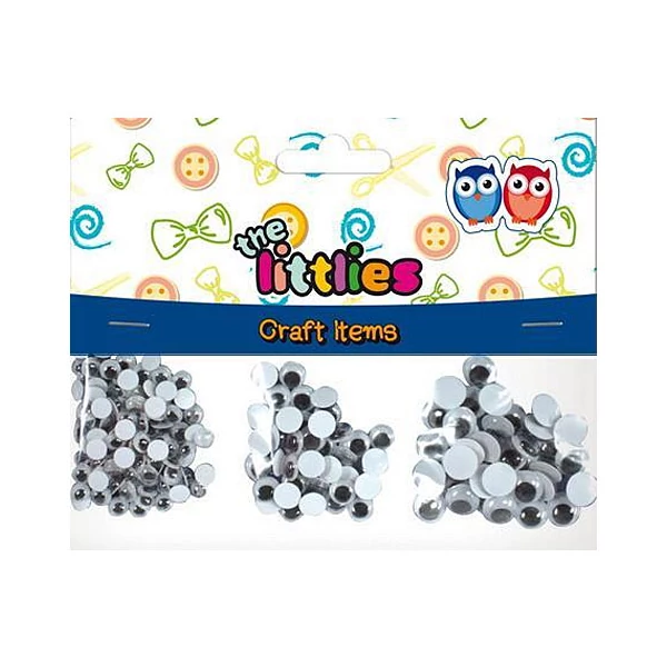 Műanyag szemek 3 méretben 150db