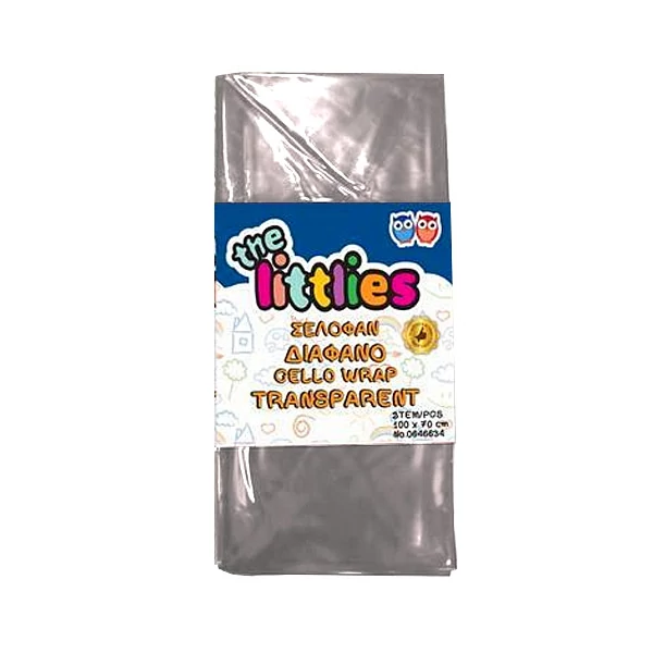 Átlátszó celofán csomagolópapír 70x100cm 2 ív