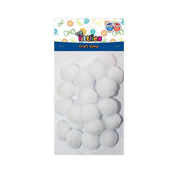 Fehér pompon szett 25mm 25db