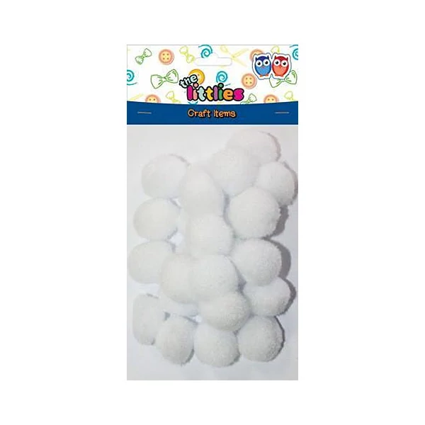 Fehér pompon szett 15mm 60db