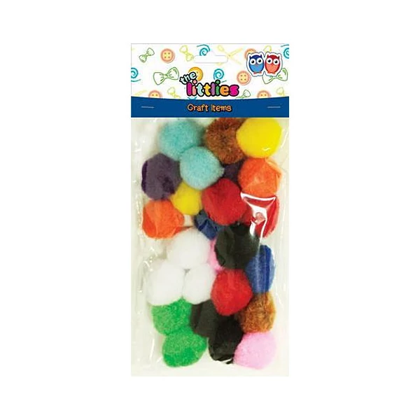 Színes pompon szett 25mm 25db
