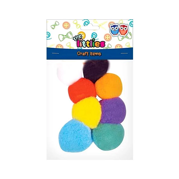 Színes pompon szett 45mm 8db