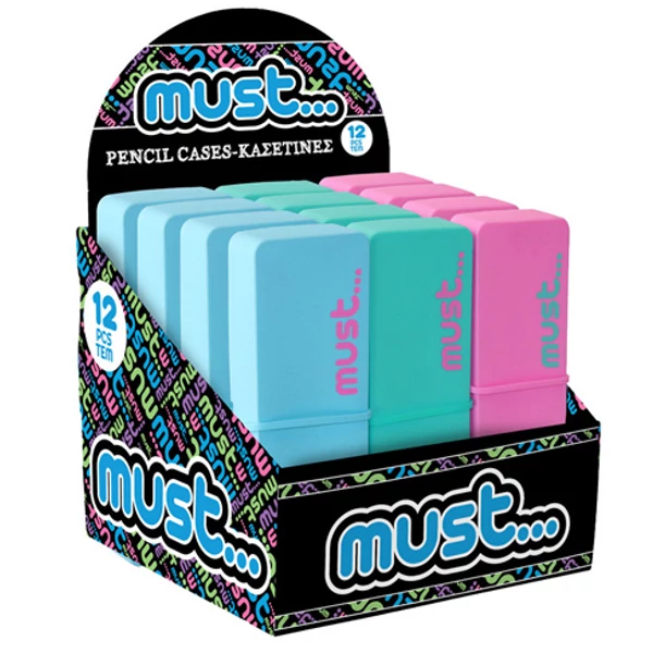 Must Színes szilikon tolltartó háromféle változatban 19x3x7cm