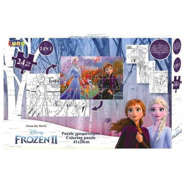 Jégvarázs 2 az 1-ben 24db-os színezhető puzzle poszterekkel