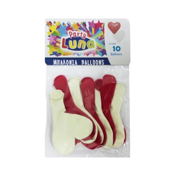 Szív alakú lufik 10db-os csomag