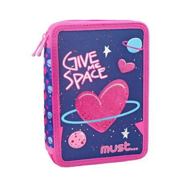 Space Heart kihajtható töltött tolltartó