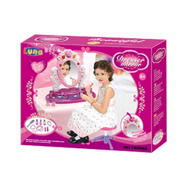 Zenélő fésülködő- és sminkpult 45x9x34cm