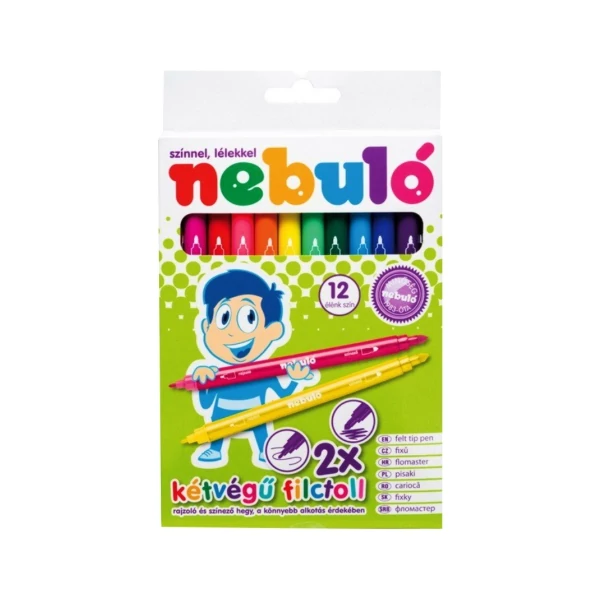 Nebulo: Kétvégű filctoll 12db-os szett