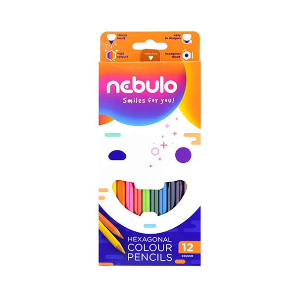 Nebulo: Színes ceruza készlet 12db-os szett