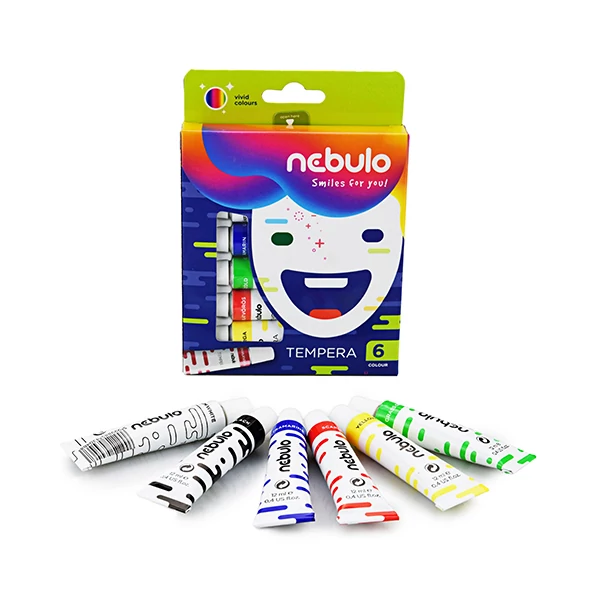 Nebulo: Színes tempera készlet 12ml 6db